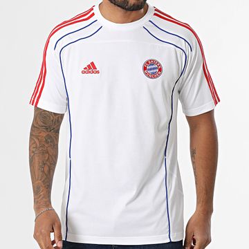 Adidas Performance - Tee Shirt A Bandes FC Bayern JF0587 Blanc