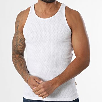 Jack And Jones - Camiseta de tirantes Hydra Pointelle White Rib