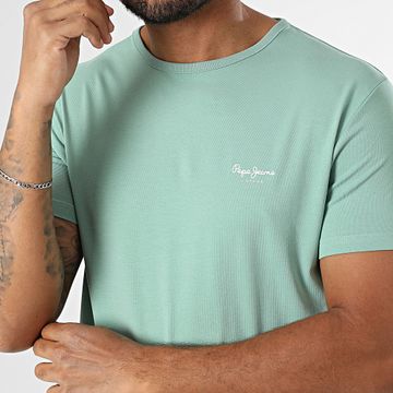 Pepe Jeans - Camiseta Slim Original Basic PM508212 Verde claro