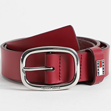 Tommy Jeans - Cinturón ovalado para mujer 5836 Burdeos