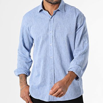 Armita - 807 Camisa Manga Larga Regular Fit Azul Real Moteado