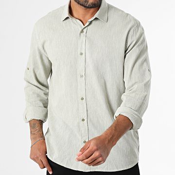 Armita - 807 Regular Fit Camisa Manga Larga Verde Claro Heather