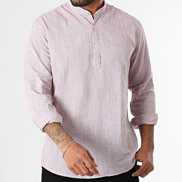 Armita - 808 Camisa Burdeos Chiné Regular Fit Manga Larga