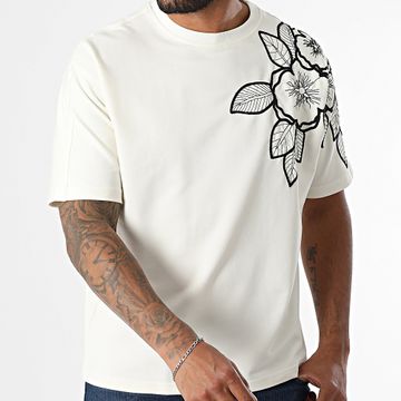 Classic Series - Camiseta oversize G-9 Light Beige Floral