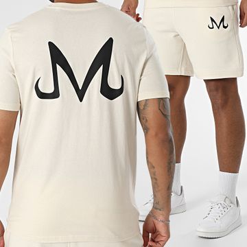 Dragon Ball Z - Buu Beige Negro Tee Shirt Y Jogging Shorts Bundle
