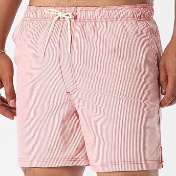Jack And Jones - Bañador de rayas Maui Rojo Blanco