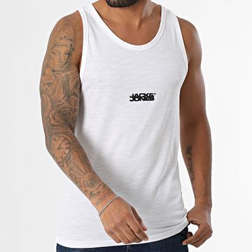 Jack And Jones - Sago Small Logo Slub Tank Top Blanco
