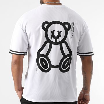 Teddy Yacht Club - Camiseta béisbol grande contorno gordo blanco negro