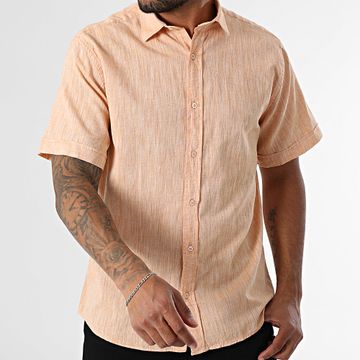 Armita - Camisa Manga Corta Regular Fit 853 Naranja Chiné