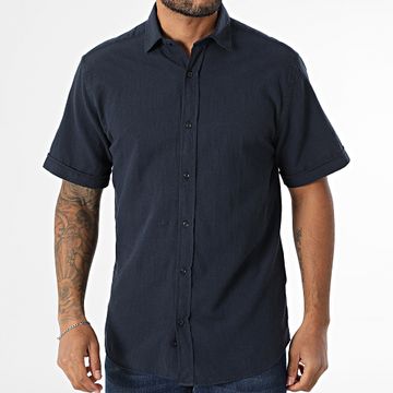 Armita - Regular Fit 853 Camisa azul marino de manga corta