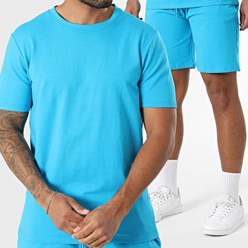 Black Industry - Conjunto de camiseta oversize azul King y pantalón corto de jogging