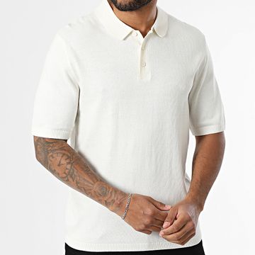 JJREBEL - Polo de manga corta Callum Beige claro