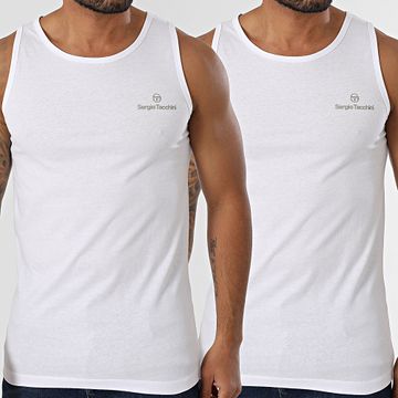 Sergio Tacchini - Lote de 2 camisetas de tirantes 39494236 Blanco