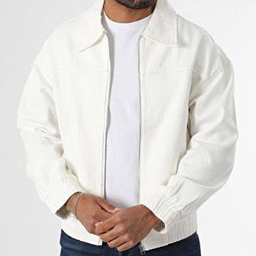 Uniplay - 22A Chaqueta vaquera con cremallera beige claro