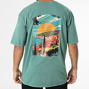 Black Industry - Camiseta oversize Côte D'Azur 025 Verde