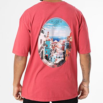 Black Industry - Camiseta oversize Alger 039 Rojo