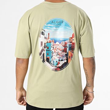 Black Industry - Camiseta oversize Alger 039 Verde