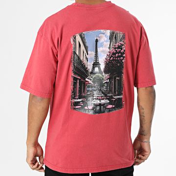 Black Industry - Camiseta oversize Paris 014 Rojo
