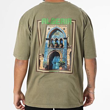 Black Industry - Camiseta oversize Argelia 044 Verde caqui
