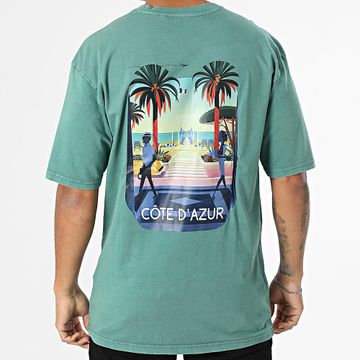 Black Industry - Camiseta oversize Côte D'Azur 033 Verde