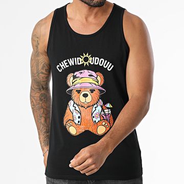 Chewidoudouu X Ryan Jernival - Camiseta de tirantes negra de cóctel