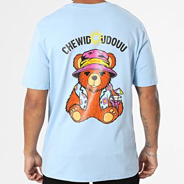 Chewidoudouu X Ryan Jernival - Camiseta de cóctel oversize azul cielo