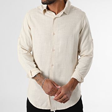 Classic Series - Camisa de manga larga Lino Beige
