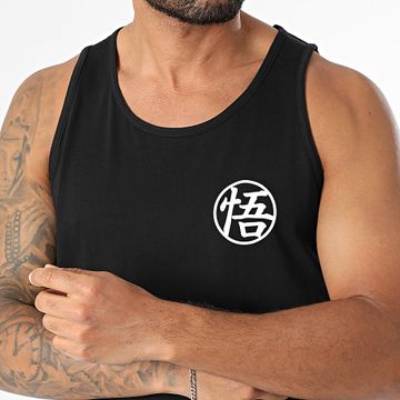 Dragon Ball Z - Goku Kanji Pecho Camiseta Negro Blanco