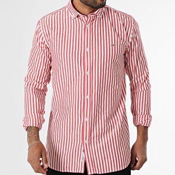 Geographical Norway - 168 Camisa de manga larga a rayas rojas y blancas