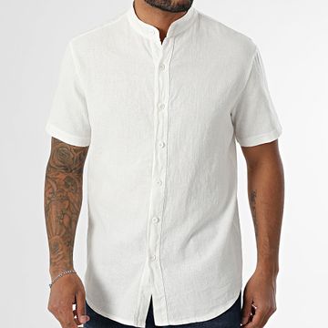 KZR - Camisa de manga corta Cuello de oficial 059 Beige claro