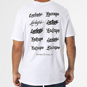 Lacraps - Lacraps X Frak_One Camiseta Oversize Grande Blanca