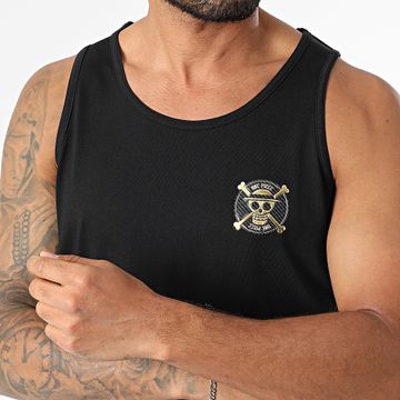 One Piece - Badge Logo Tank Top Negro Oro