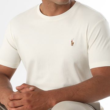 Polo Ralph Lauren - Tee Shirt Custom Slim Flit Classics Blanco