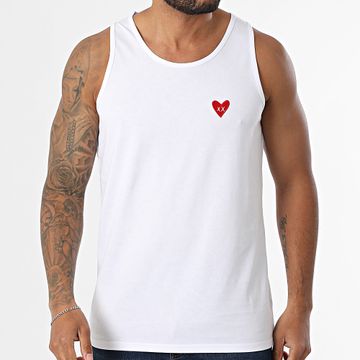 Luxury Lovers - Camiseta Corazón Bordado Blanco