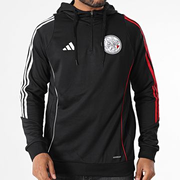 Adidas Performance - Ajax Stripe Hoodie JZ8008 Negro Blanco Rojo