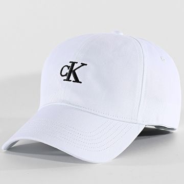 Calvin Klein - Gorra con monograma bordado 5024 Blanco