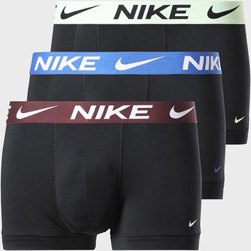 Nike - Pack De 3 Essential Micro Boxers KE1156 Negro Amarillo Claro Azul Real Burdeos