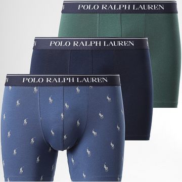 Polo Ralph Lauren - Lote de 3 calzoncillos bóxer verde oscuro azul marino