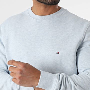 Tommy Hilfiger - Essential Terry 7237 Sudadera de cuello redondo azul claro