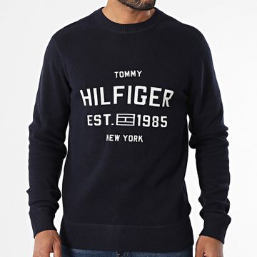 Tommy Hilfiger - Sudadera Athleisure de cuello redondo 9533 Azul marino