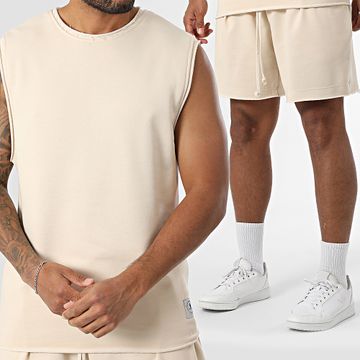Uniplay - Conjunto de camiseta de tirantes y pantalón corto 020 Beige