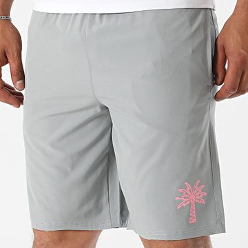 Luxury Lovers - Tech Palm Jogging Shorts Gris Rosa