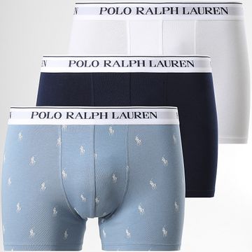 Polo Ralph Lauren - Juego De 3 Boxers Azul Marino Blanco Claro