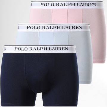 Polo Ralph Lauren - Set De 3 Boxers Azul Marino Rosa Claro