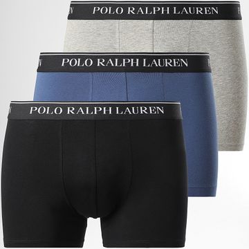 Polo Ralph Lauren - Juego de 3 calzoncillos bóxer azul marino gris jaspeado negro