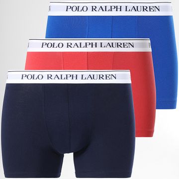 Polo Ralph Lauren - Juego de 3 calzoncillos azul marino rojo real