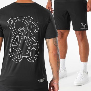 Teddy Yacht Club - Conjunto de maillot y pantalón corto reflectante negro Action