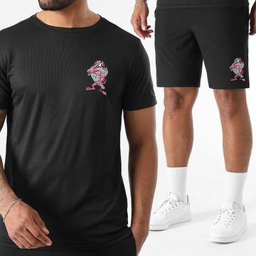 Looney Tunes - Conjunto de jersey y pantalón corto Taz Minimal Negro