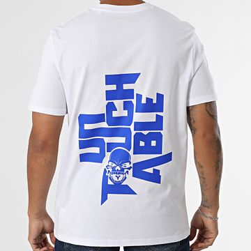 Mac Tyer Untouchable - Oversize Tee Shirt Large Logo Back White Royal Blue