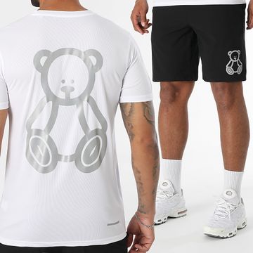 Teddy Yacht Club - Conjunto de maillot y pantalón corto Basic Outline Reflective White